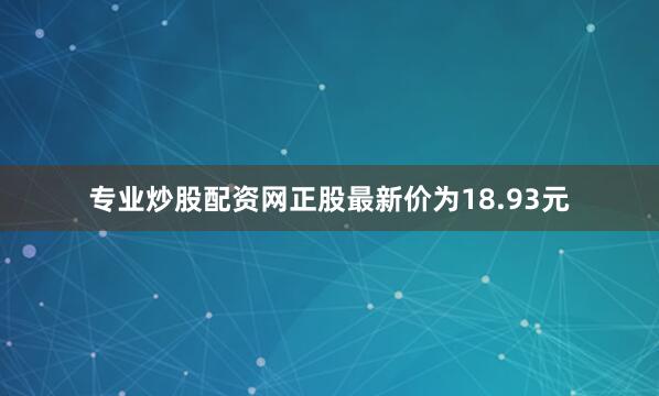 专业炒股配资网正股最新价为18.93元